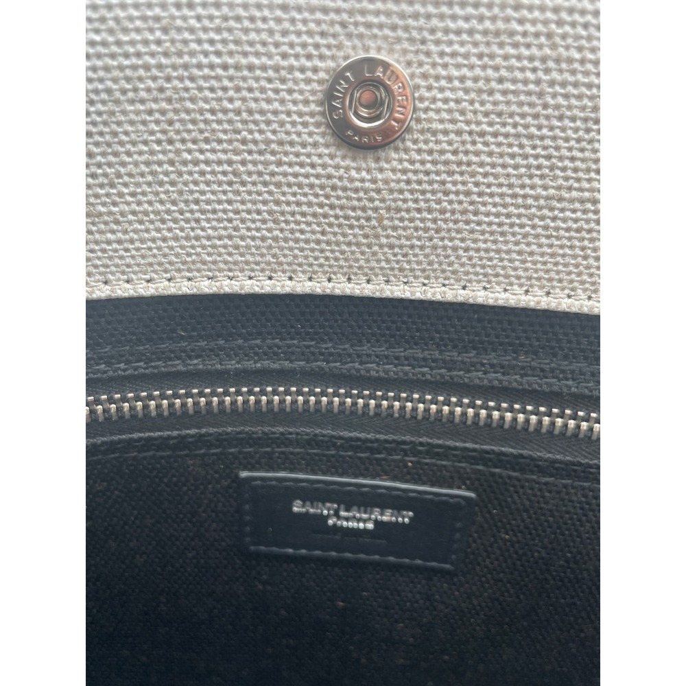$1890 NEW SAINT LAURENT YSL SUMMER LINEN CANVAS RIVE GAUCHE TOTE BAG - Picture 13 of 16